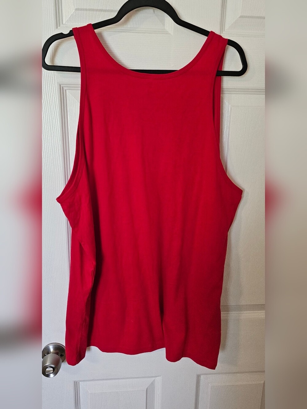 Bella Canvas Red Tank Top with White "Life Is Better With My Dogs" Print - Picture 3 of 4